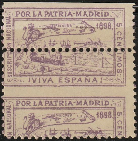 Spain Cuban War Guerra Cuba Espana Ferrocarril sellos postales